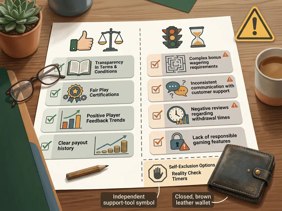 A balanced decision checklist with caution notes and support cues